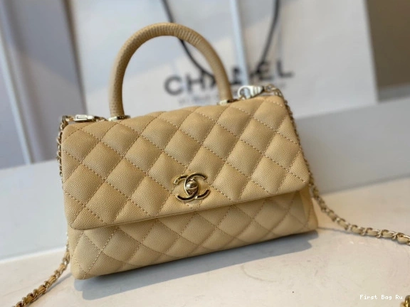 CHANEL WITH HANDLE FLAP TOP BAG 0813